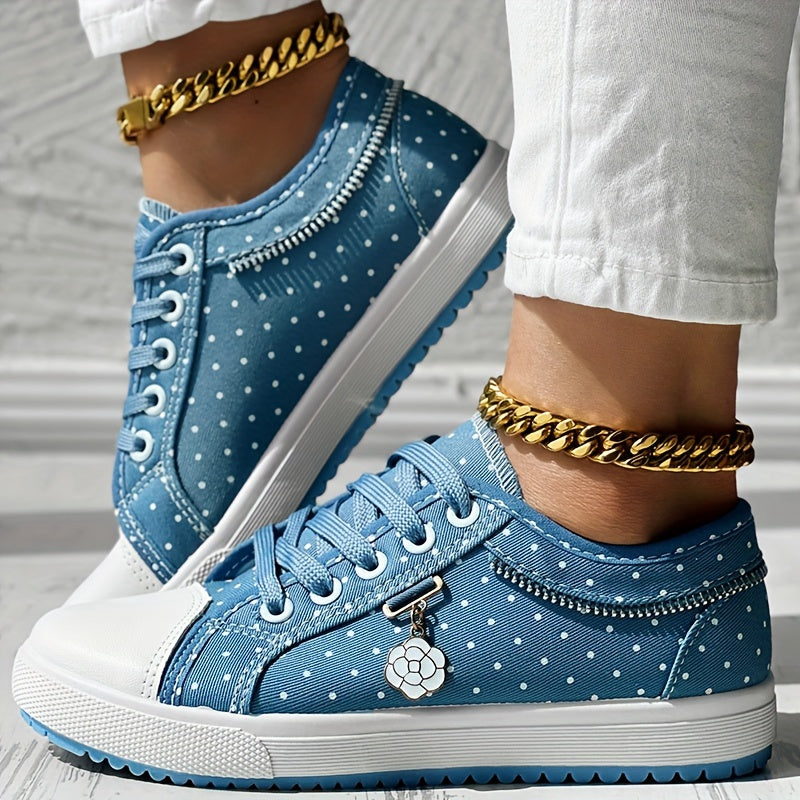 Women's Floral Mesh & Synthetic Cover Casual Sneakers