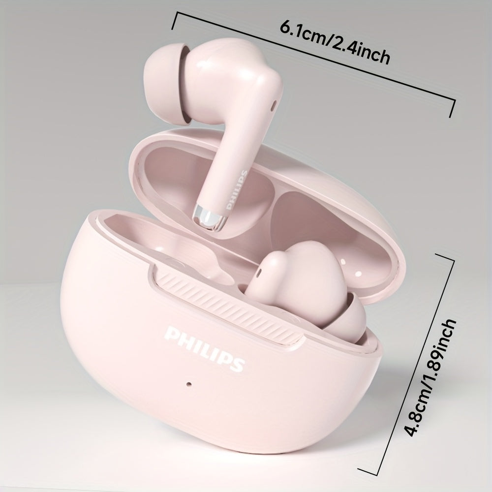 PHILIPS TAT2020 Earbuds Super endurance Headphones, Smooth curve border, Sophisticated and trendy, 320mAh Charging case