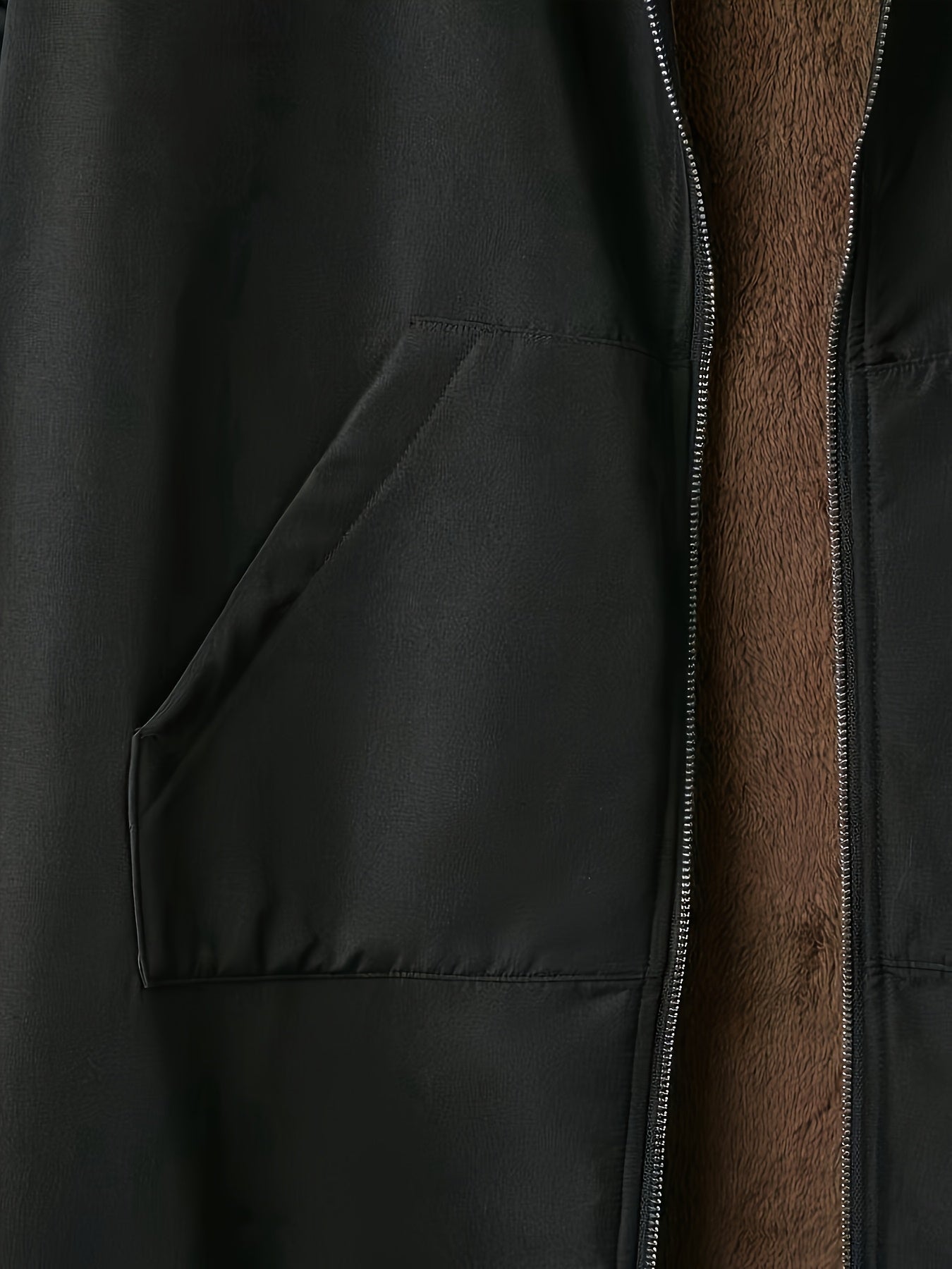 Women's Elegant Plush Fleece-Lined Hooded Long Coat - Winter Warmth Full-Length Outerwear with Full-Zip Closure