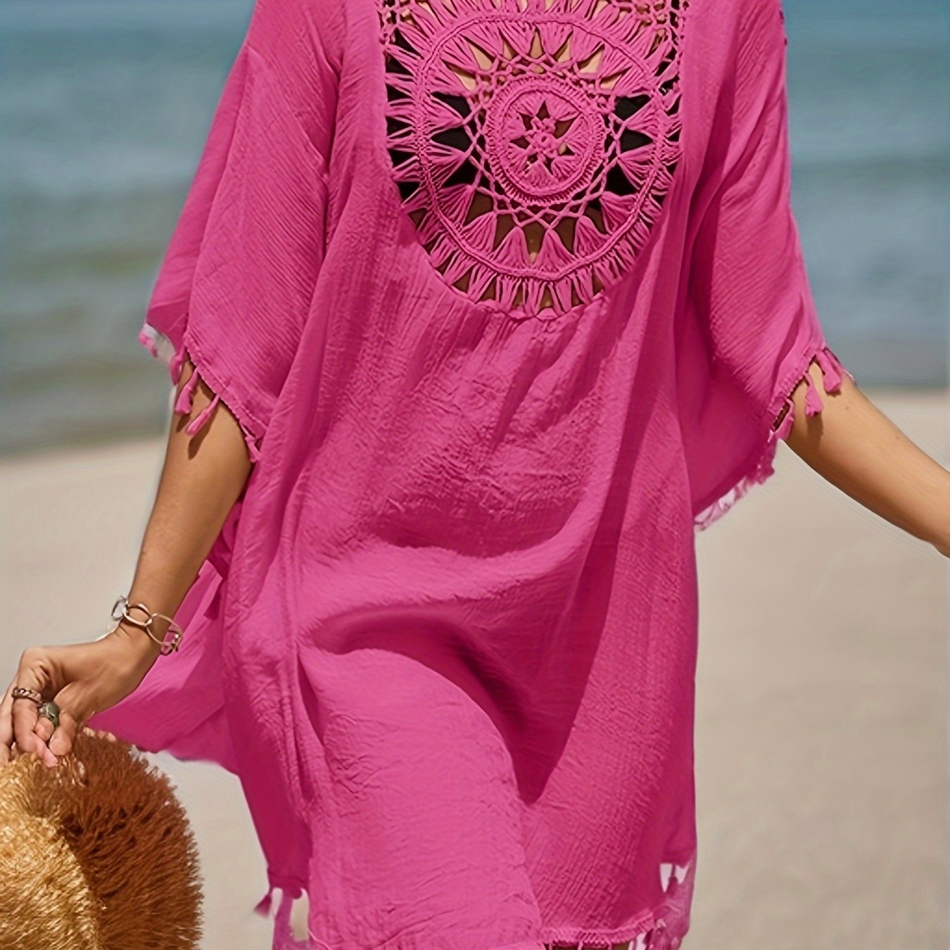 Lightweight Semi-Sheer Crochet Cover-Up