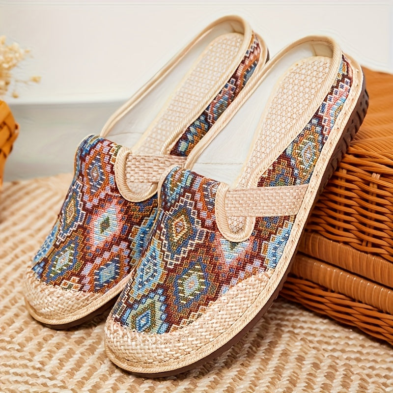 Women's Bohemian Style Slip-On, Casual Flat Walking Shoes