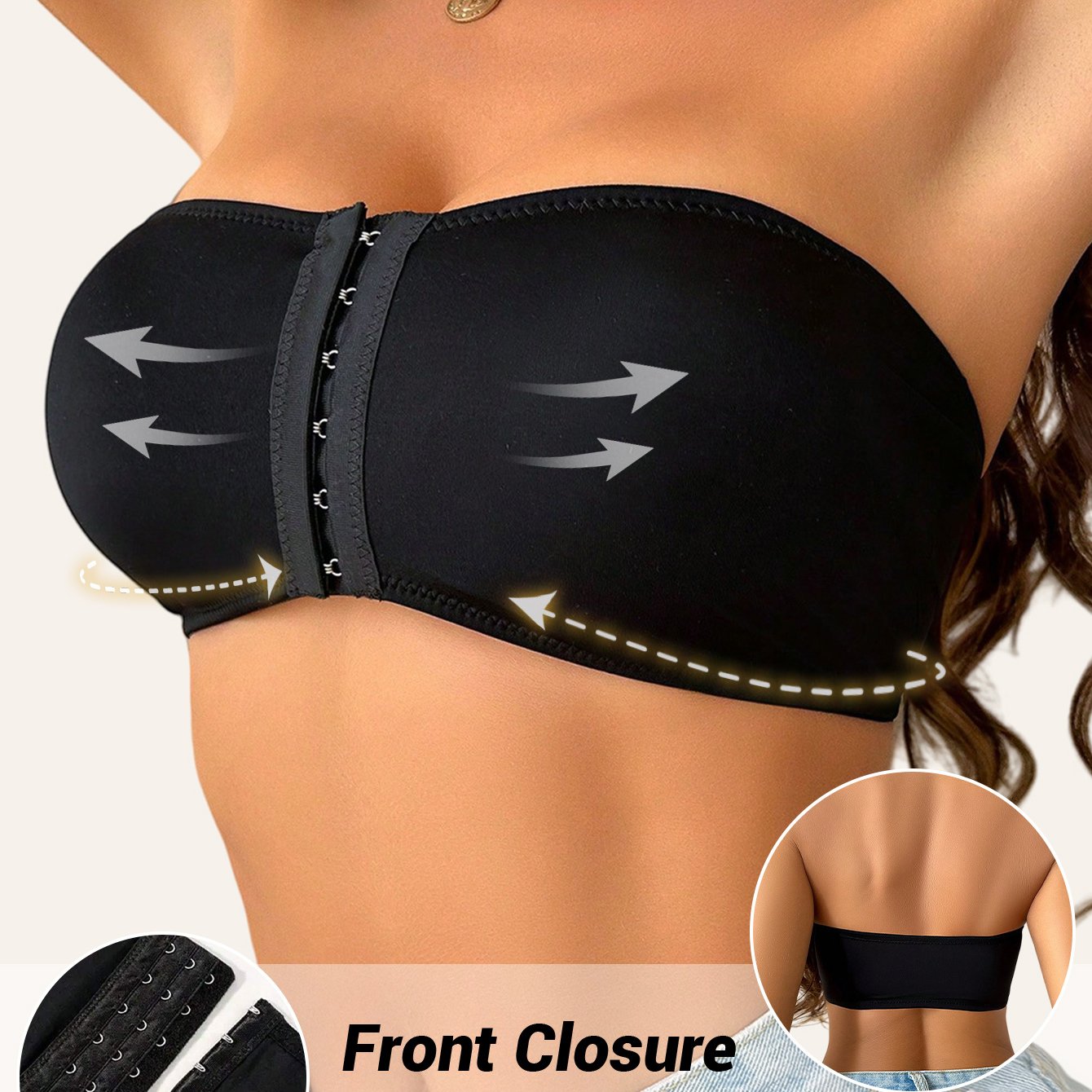 Soft 1pc Women's Strapless T-Shirt Bra