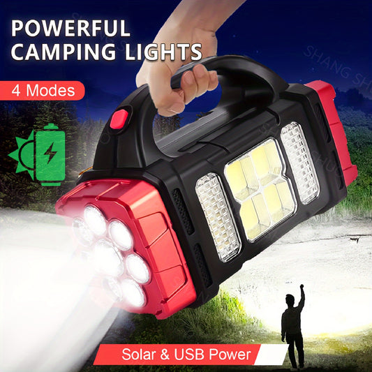 1pc GDSIZHE Solar & USB Rechargeable Emergency Light
