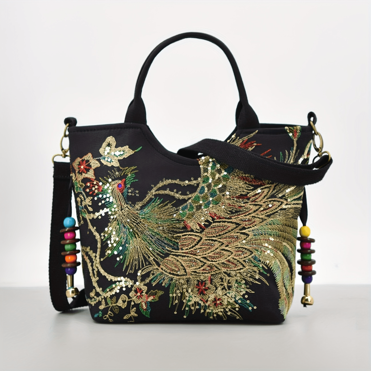 Chic Women's Embroidered Satchel Purse
