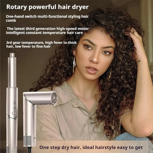 5 in 1 Folding Hair Dryer 110000RPM Professional Brushless Negative Ions Hot Air Brush Hair Styler Tools Auto-Wrap Curlers