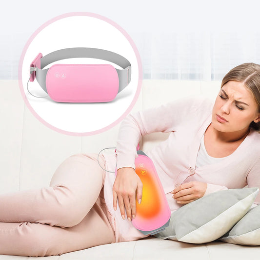 Menstrual Heating Pad Washable Warm Palace Belt Relieve Period Uterus Pain Hot Compress Waist Abdominal Heated Massager Belt