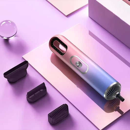 Hair Dryer Hair Styling 3-in-1 Mini Portable Hair Dryer Curling Comb Brush Curling Iron Straightener Manual Hair Dryer