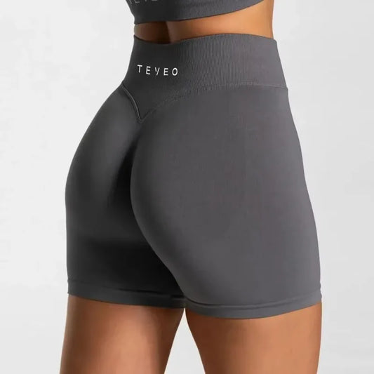 2025 Impact Shorts Women Fitness Sports Biker Shorts 4.5" Low Ribbed Band Yoga Shorts Workout Scrunch Butt Seamless Leggings