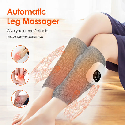 Electric Calf and Leg Massager for Blood Circulation with Heat, Powerful Air Pressure Leg Calf Massage Machine for Muscle Relax
