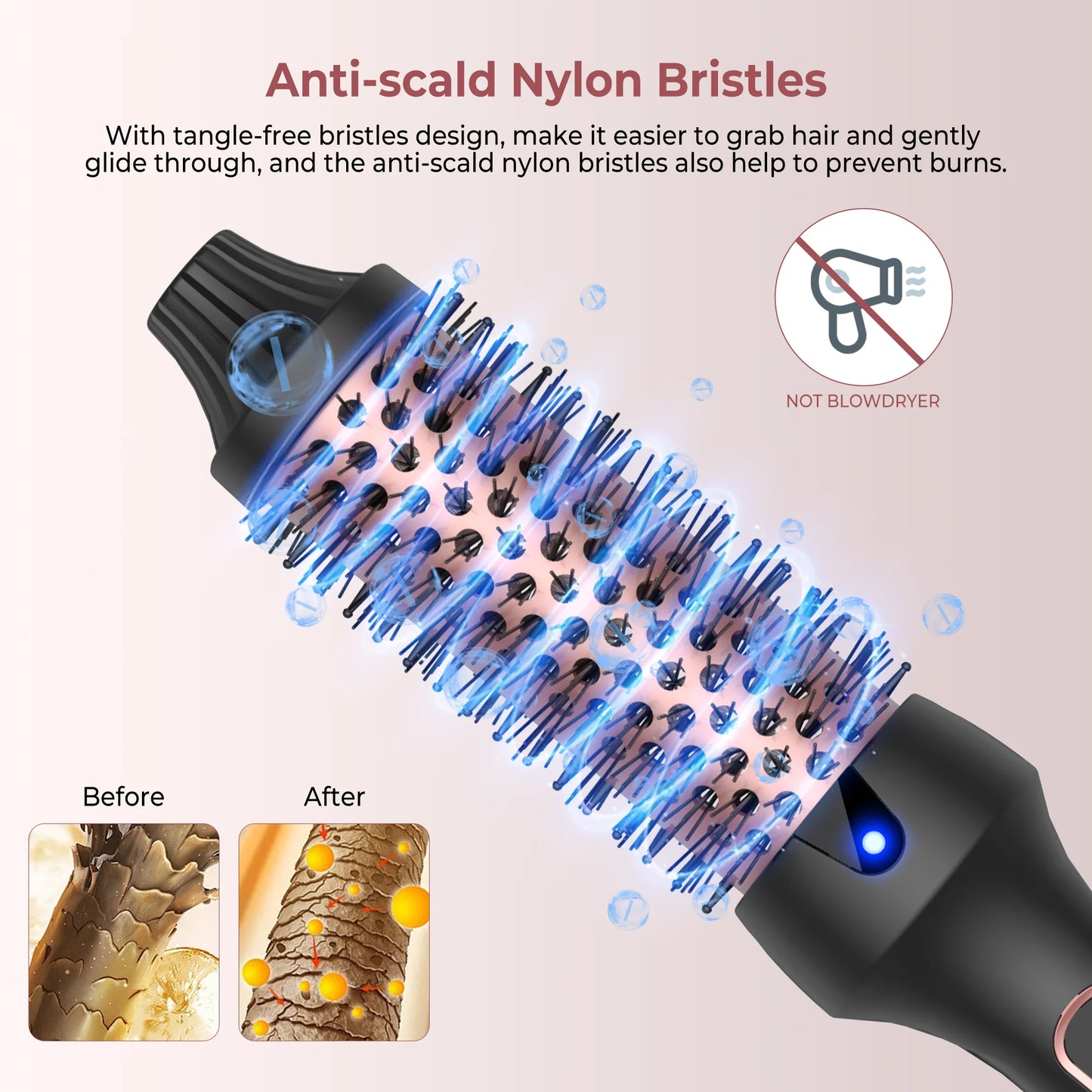 1.5 Inch Thermal Curling Brush 9 Heat Settings
