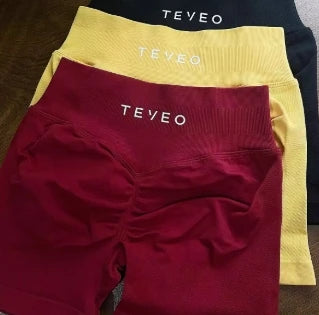 Teveo Impact Shorts Women's Low Rib Hip Workout Fitness Shorts Sports Shorts Peach Butt Lift Leggings Shorts