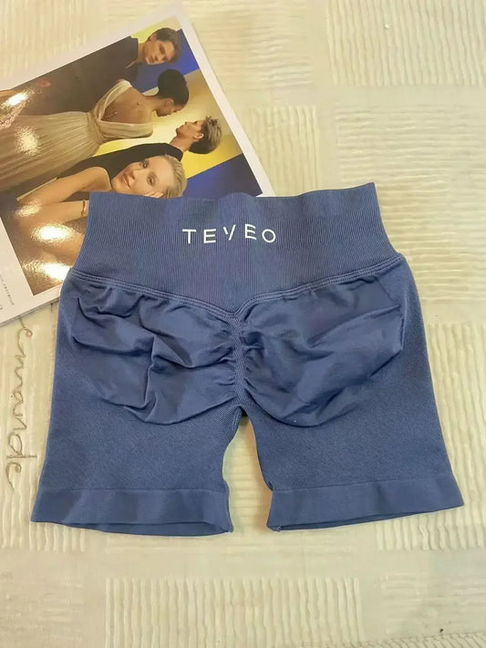 Teveo Impact Shorts Women's Low Rib Hip Workout Fitness Shorts Sports Shorts Peach Butt Lift Leggings Shorts