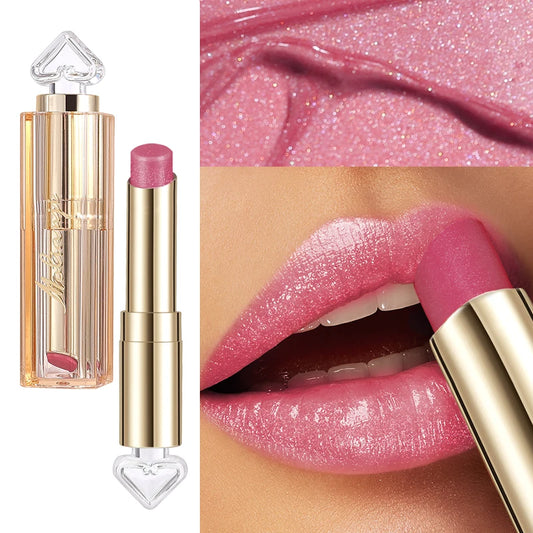Shiny Pearlescent Lipstick with High Color, Long-Lasting Non-Fading Moisturizing Lipstick, Long-Lasting and Not Easy to Remove