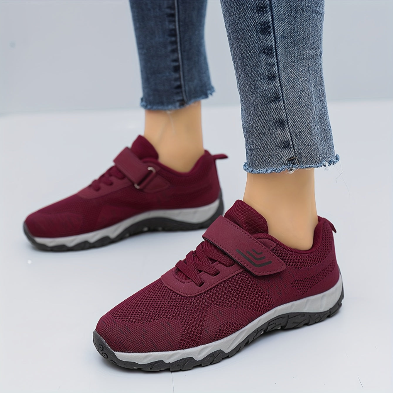 Non-Slip Gray Breathable Mesh Women's Sneakers