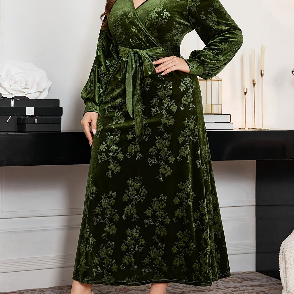 Women's Plus Size Fashion Autumn/Winter New Halloween Christmas Warm Velvet Embossed