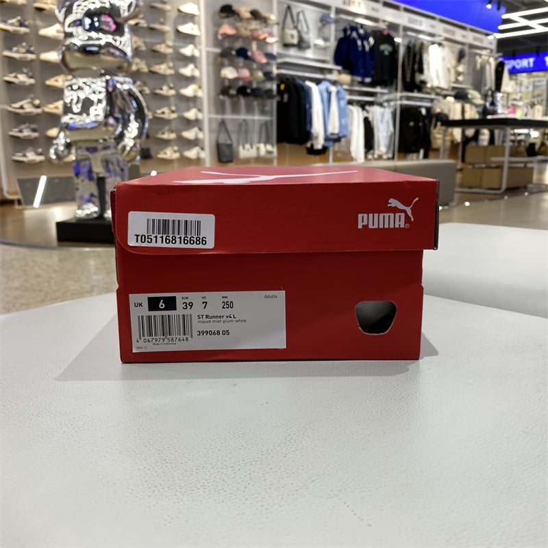 PUMA ST Runner v4 L Retro Casual Sneakers - Low-Top Lace-Up Low-Top Design, Synthetic & Split Synthetic Upper