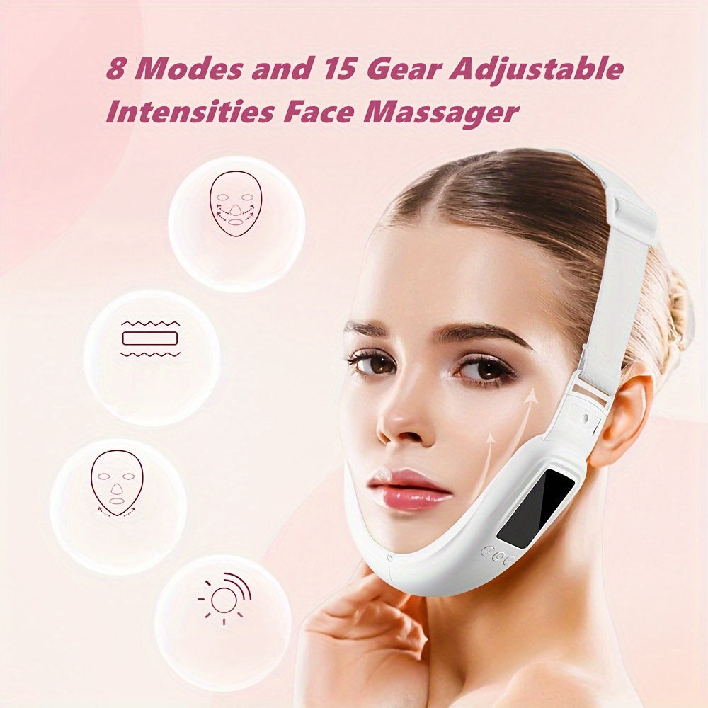 Electric Facial Massager, Portable Light Beige Care Device