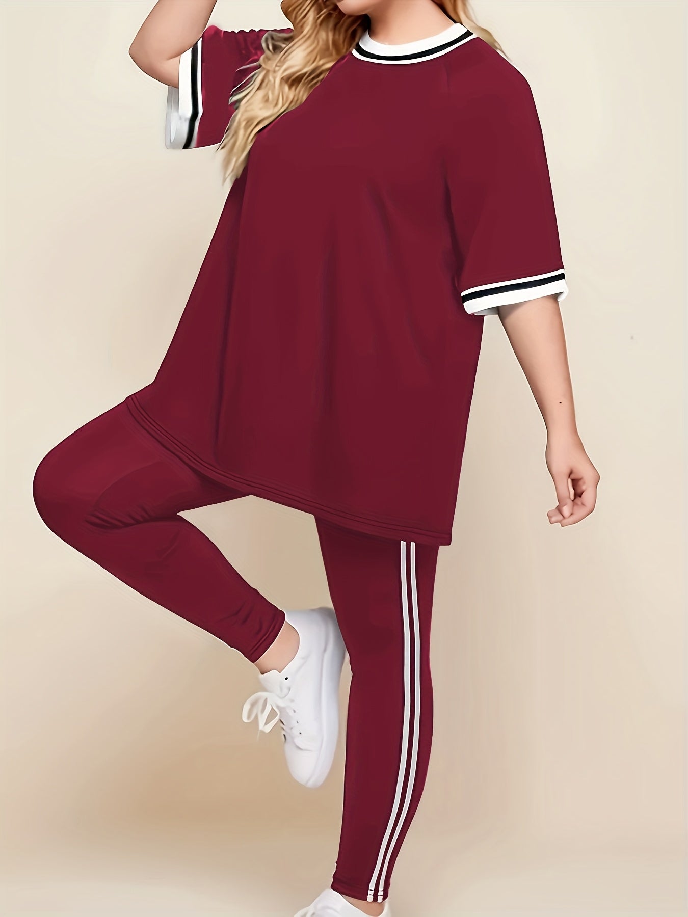 Women's Plus Size Casual Lounge Set