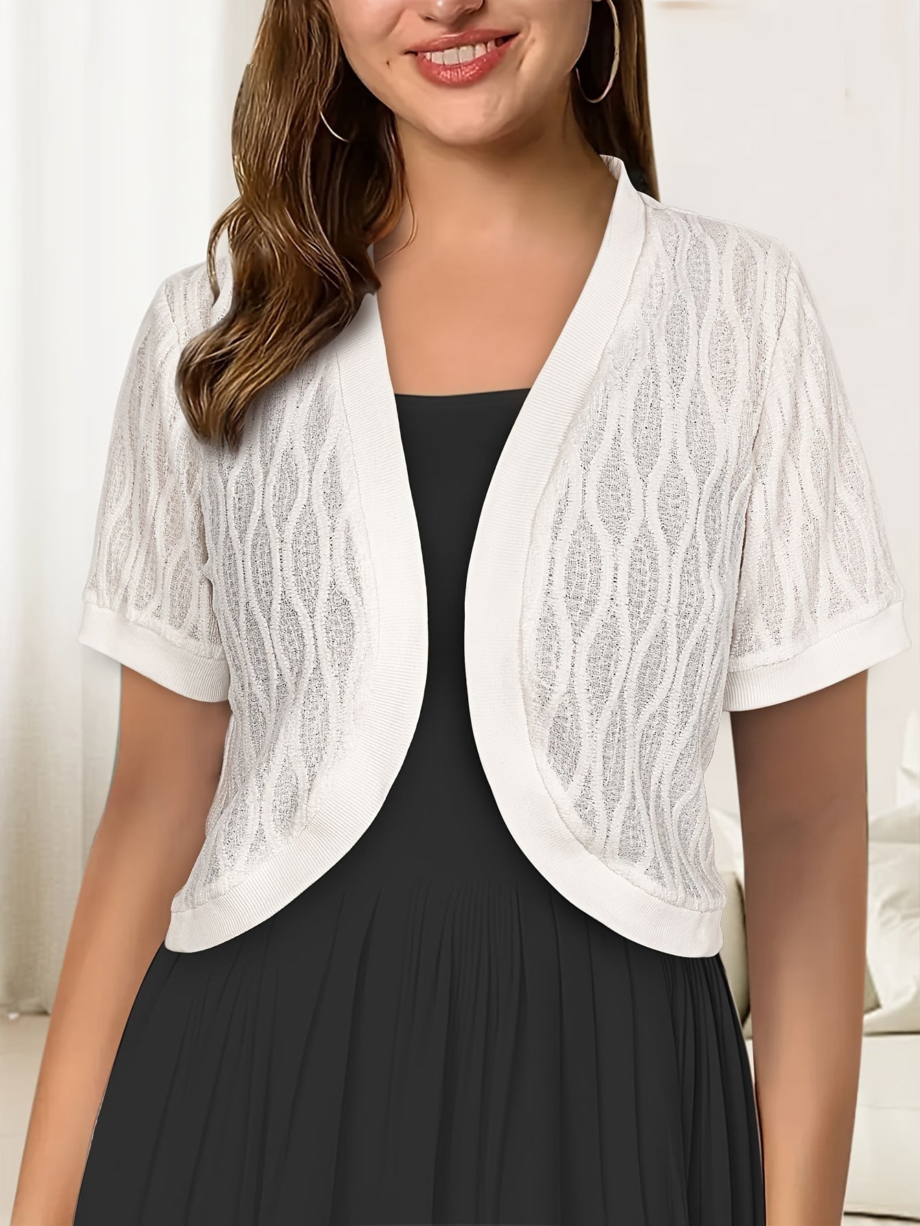 Elegant Open-Front Knit Cardigan