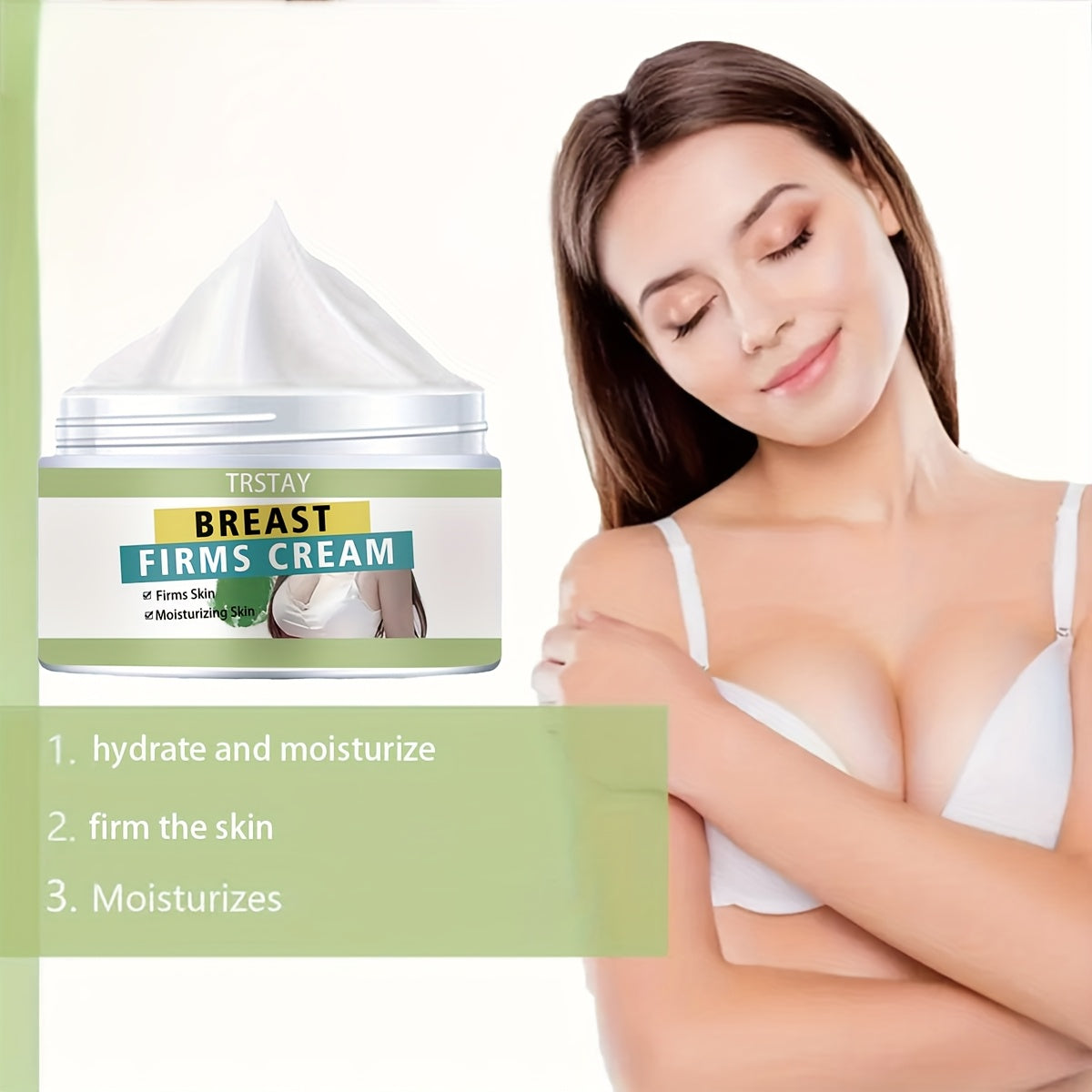 Breast massage cream: firms the Light Beige and is rich in various vitamins.