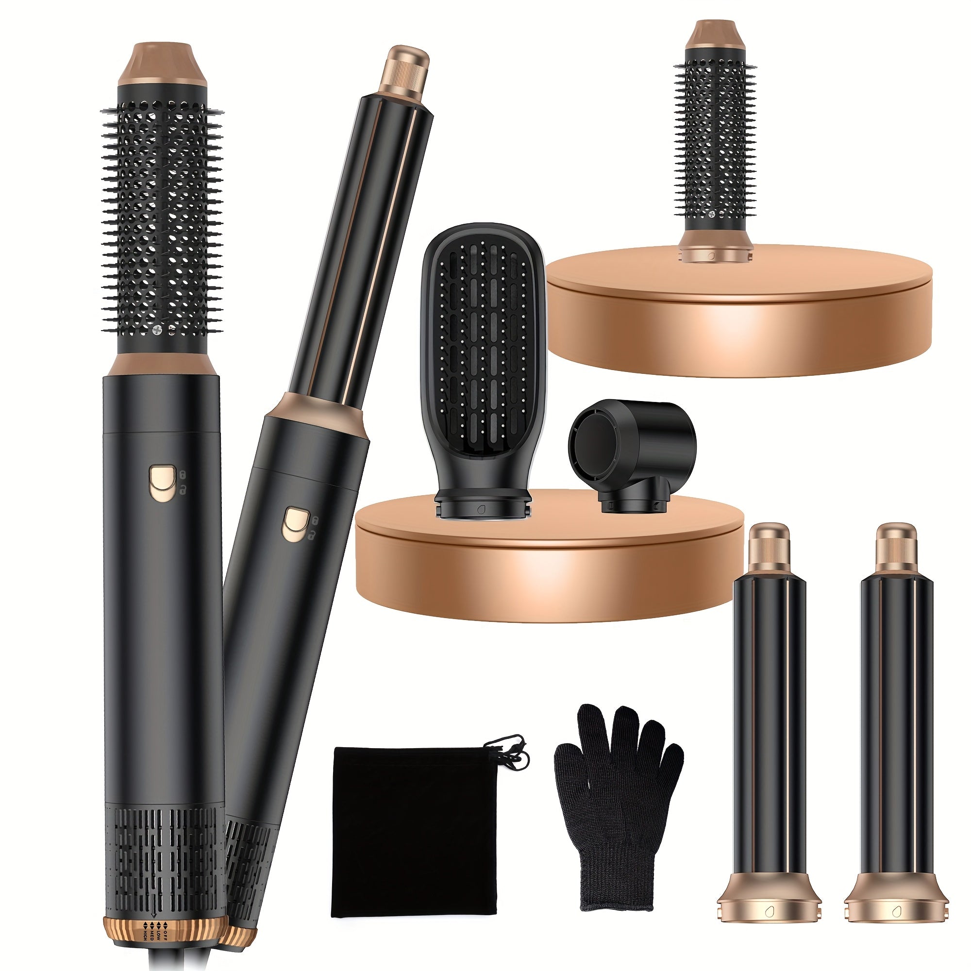 5-in-1 Hair Styler Dryer Brush - 60,000 RPM Ionic Technology, Auto-Reverse Curling