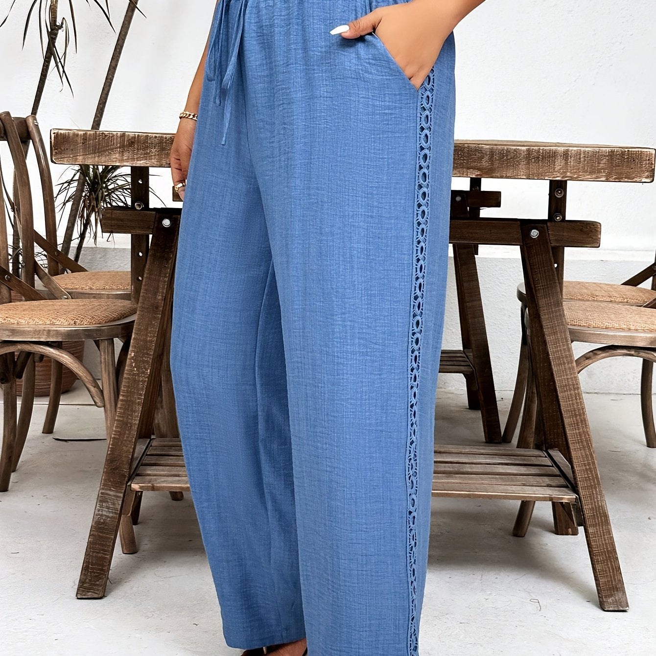 Women's Plus Size Summer Wide-Leg Pants