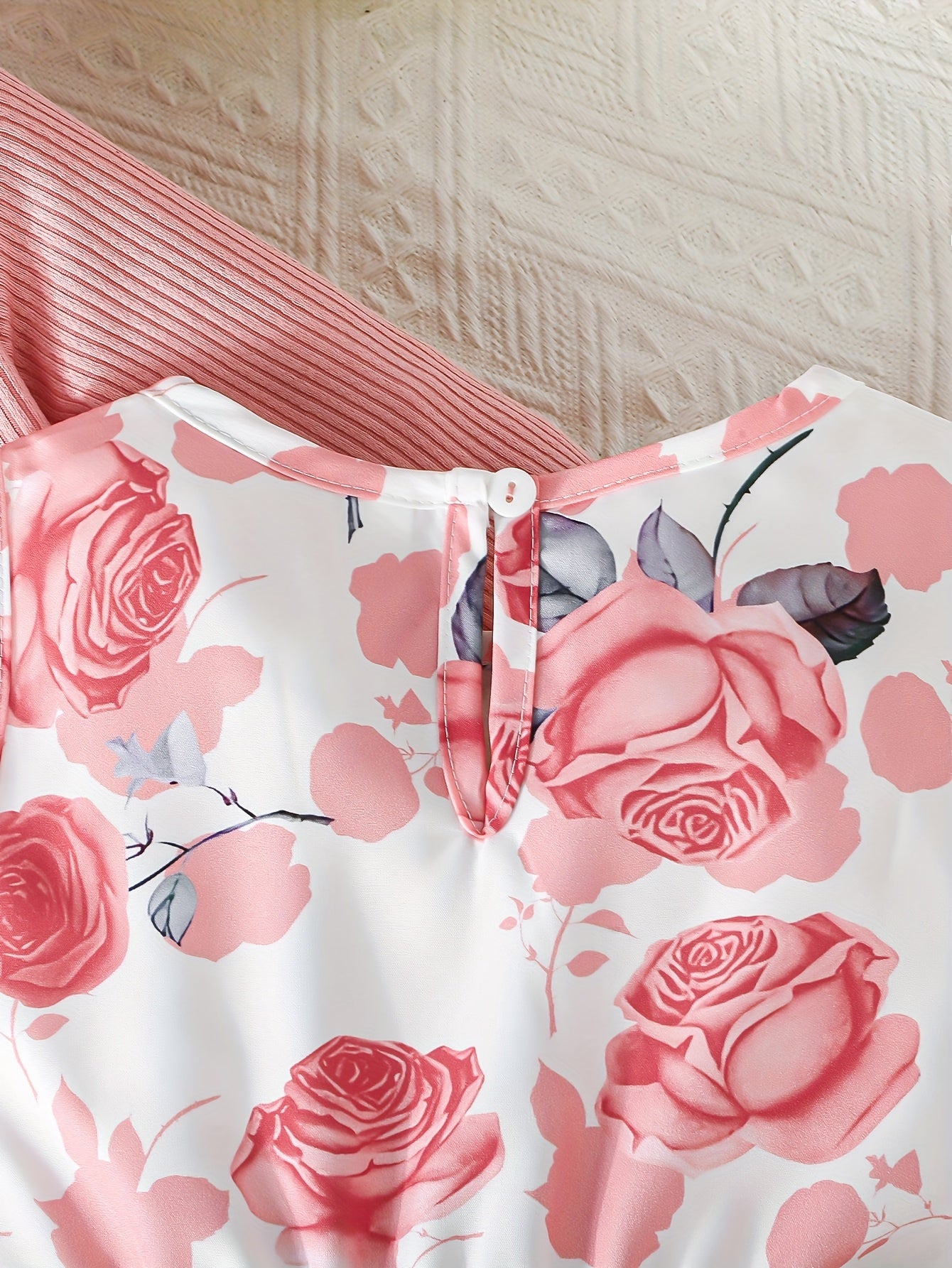 Girls' Floral Print Casual Sleeveless Dress