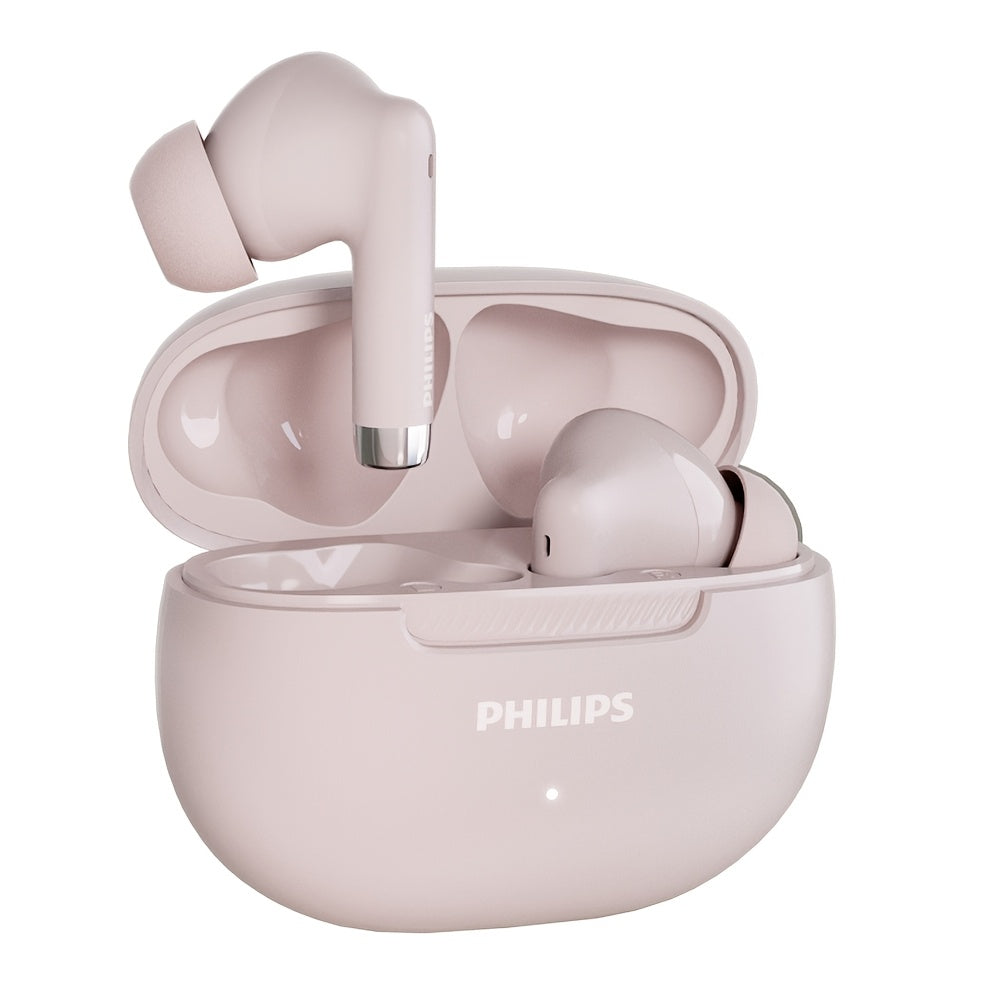 PHILIPS TAT2020 Earbuds Super endurance Headphones, Smooth curve border, Sophisticated and trendy, 320mAh Charging case