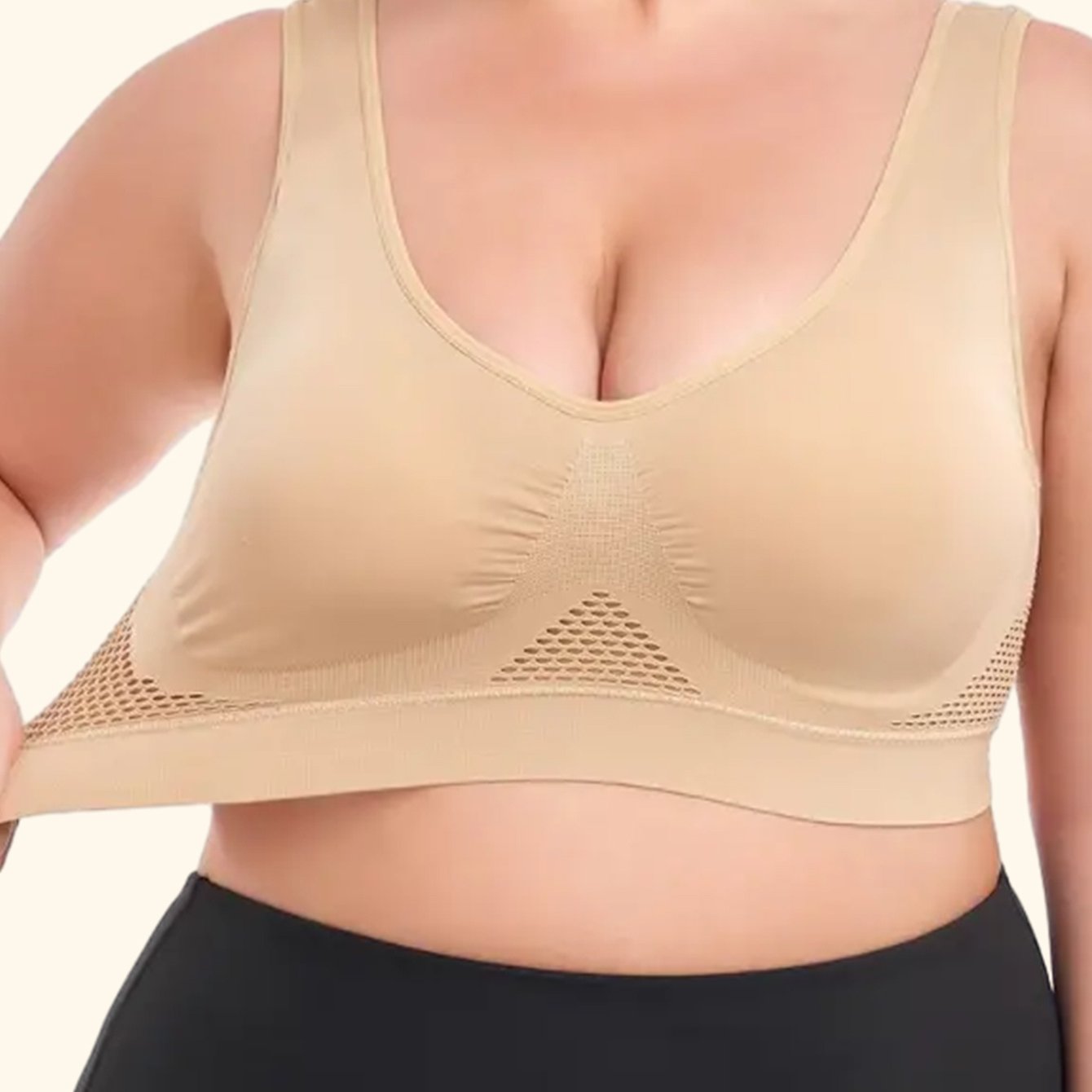 Breathable Mesh Women's Bra 1XL-5XL