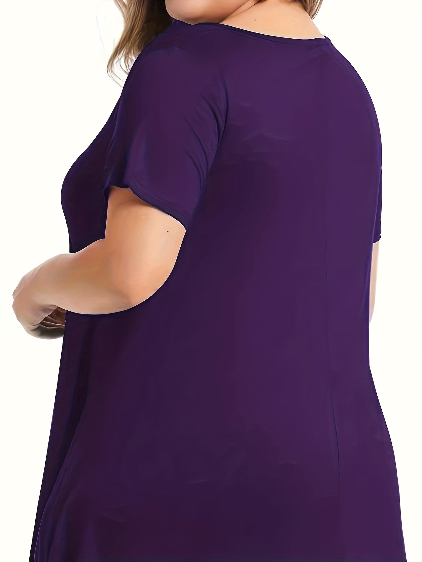 Women's Plus Size Elegant Short Sleeve T-Shirt