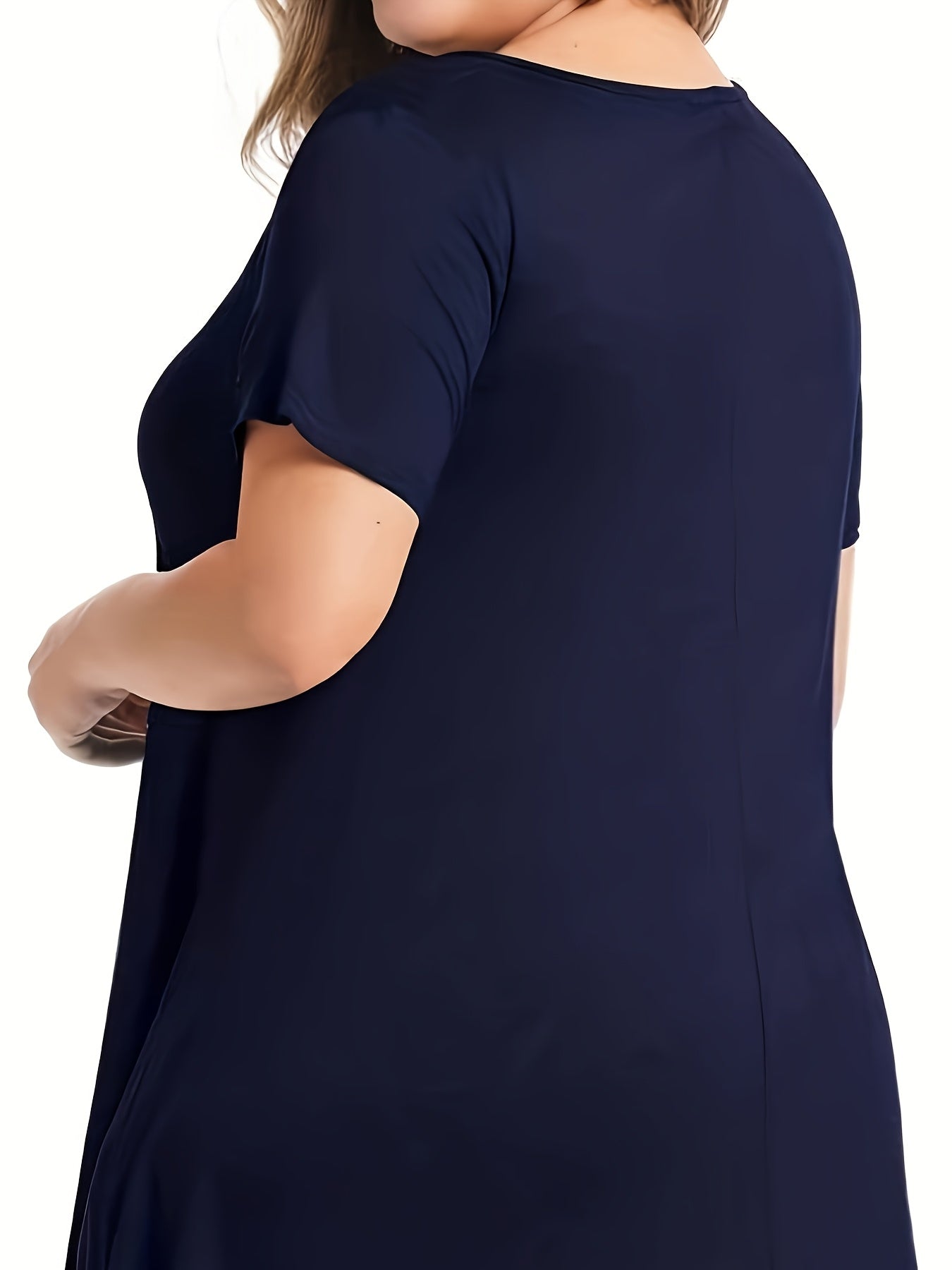 Women's Plus Size Elegant Short Sleeve T-Shirt