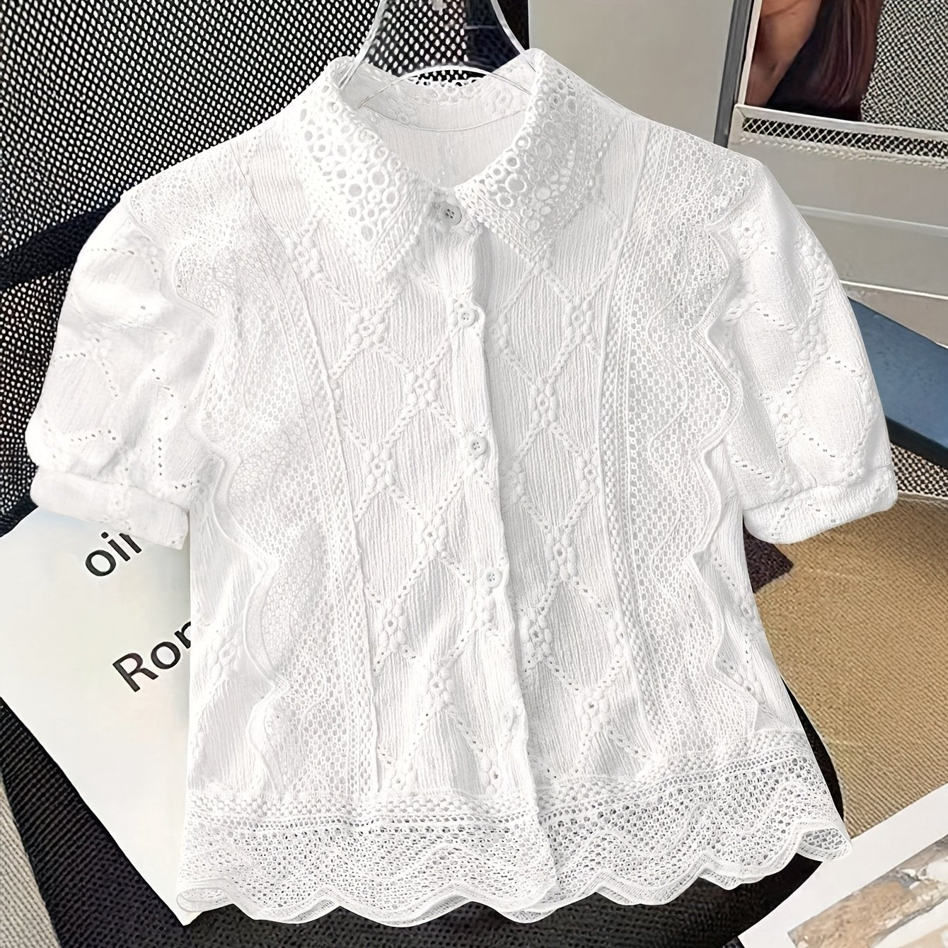 Elegant Women's Summer Blouse | Short Sleeve