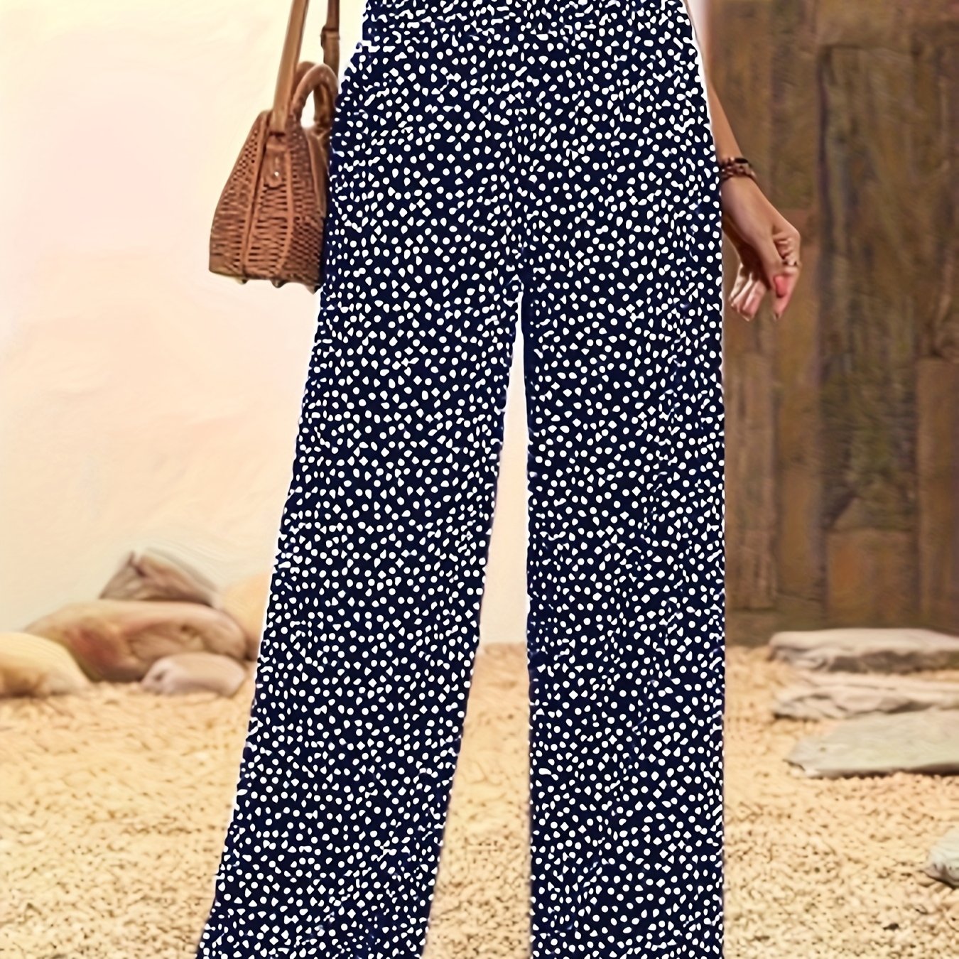 Casual Elastic Waist Loose Pants for Women