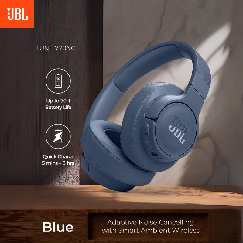 Tune 770NC - Adaptive Noise Cancelling with Smart Ambient Wireless Over-Ear Headphones, Wireless 5.3