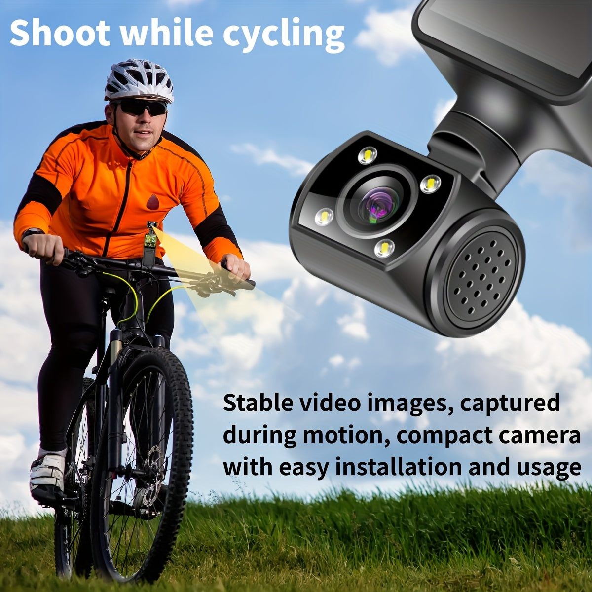 4K handheld stabilizer pocket sports camera with 180 ° rotating lens