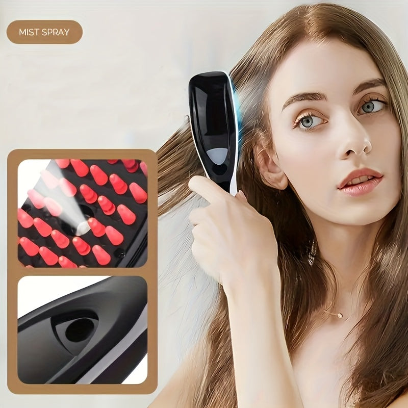 1pc electric massage comb, spray humidifying massager for scalp and hair styling
