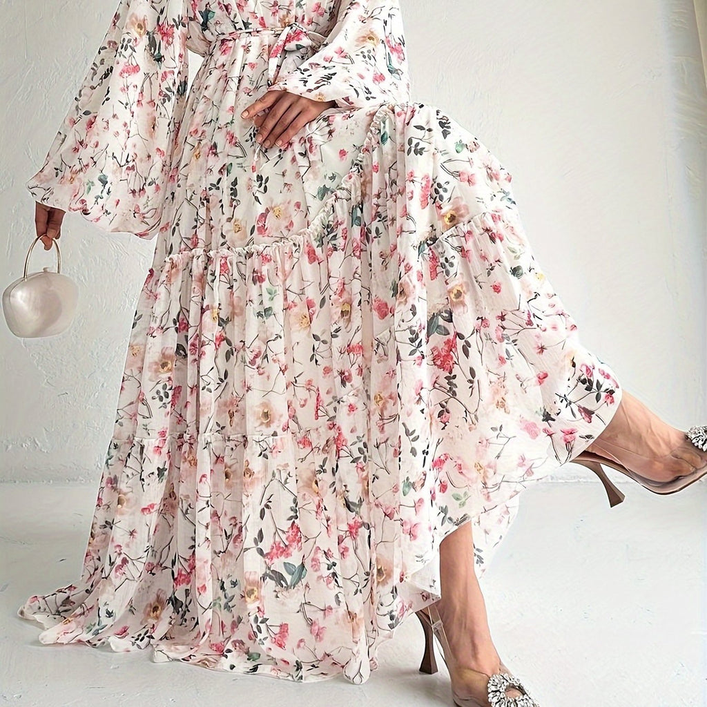 Women's Floral Maxi Kaftan Dress