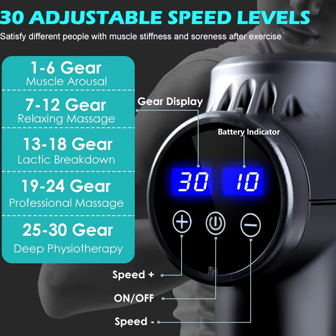 Massage Gun Deep Tissue Electric Muscle Massager 30 Levels of Force Adjustment