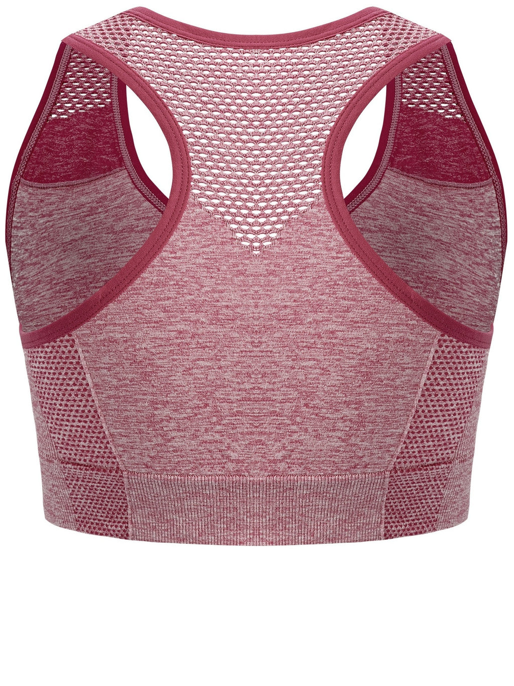 Plus Size Seamless Sports Bra - Breathable Hollow Mesh Thin Yoga Bra Without Steel Ring