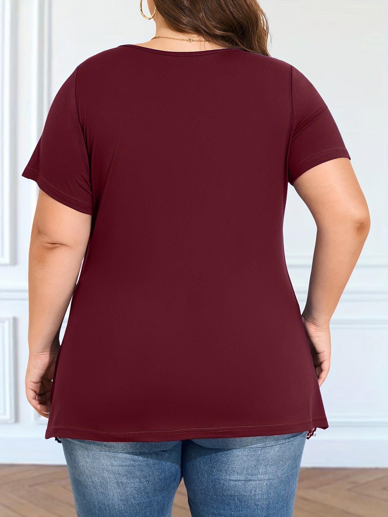 Polyester Blend Short Sleave T-Shirts for Women
