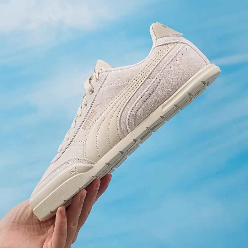 Women's Beige/P PUMA Super Turino Sneakers - Lightweight Cushioned Shoes with Synthetic Leather-like Upper