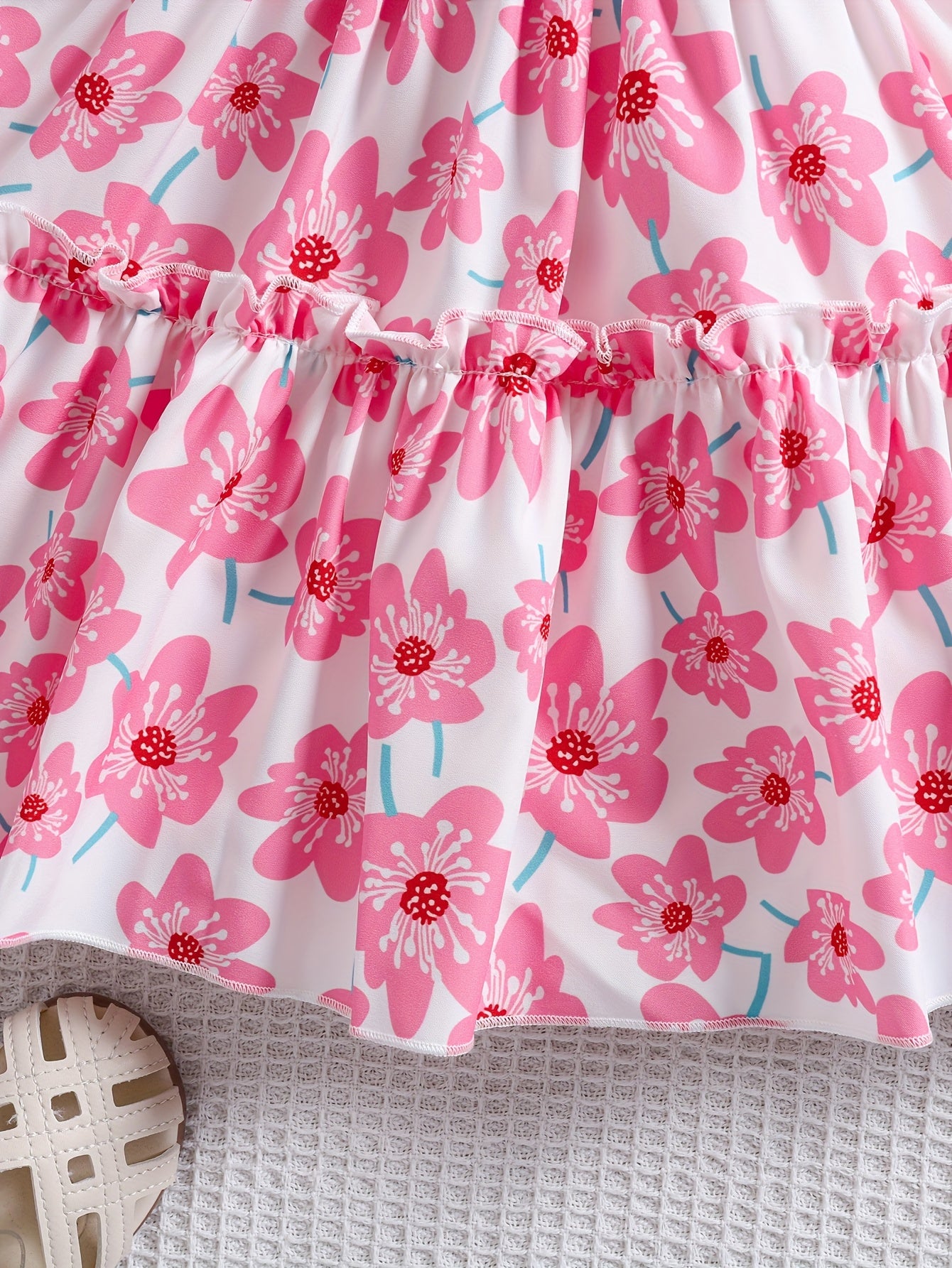 Sleeveless Summer Blossom Dress for Youngsters