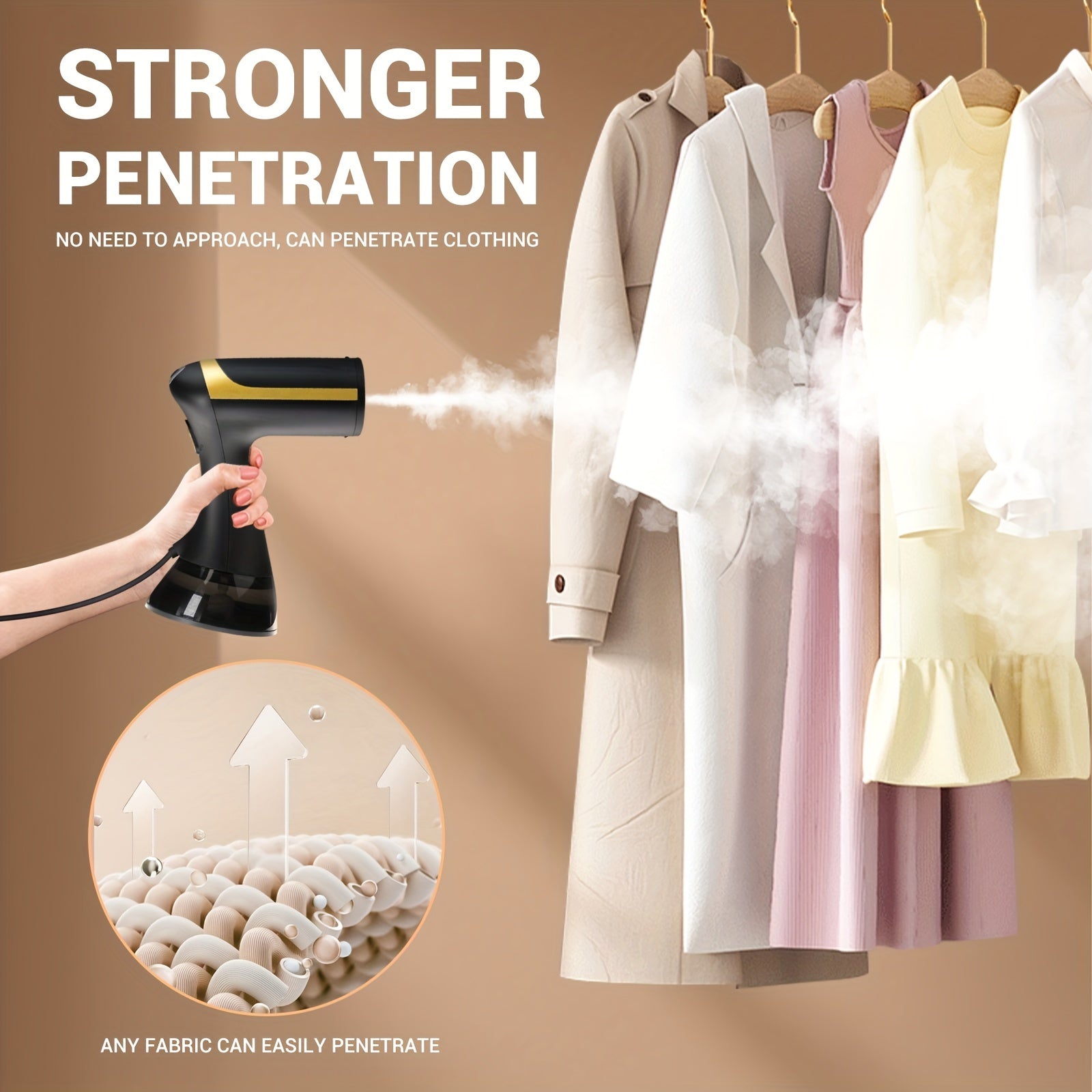 1500W Portable Garment Steamer, Iron, 230V, European Plug
