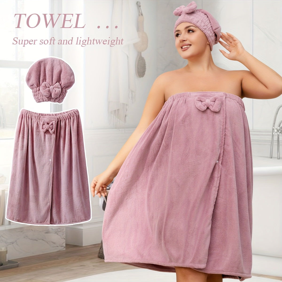Extra Large & Thick Bathrobe with Adjustable Hook-and-loop Fastener