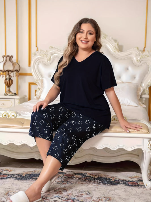 Women's Plus Casual Lounge Pajama Set