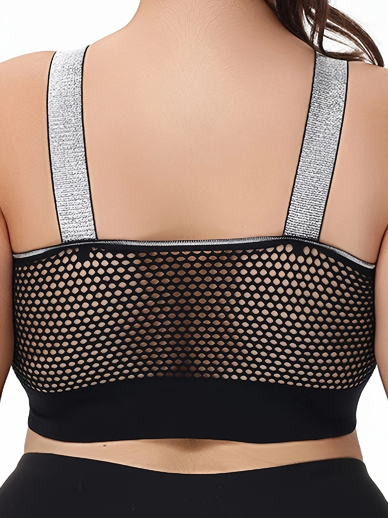 Thin Silvery Contrast High-End Bra Plus Size Breathable Women's Underwear
