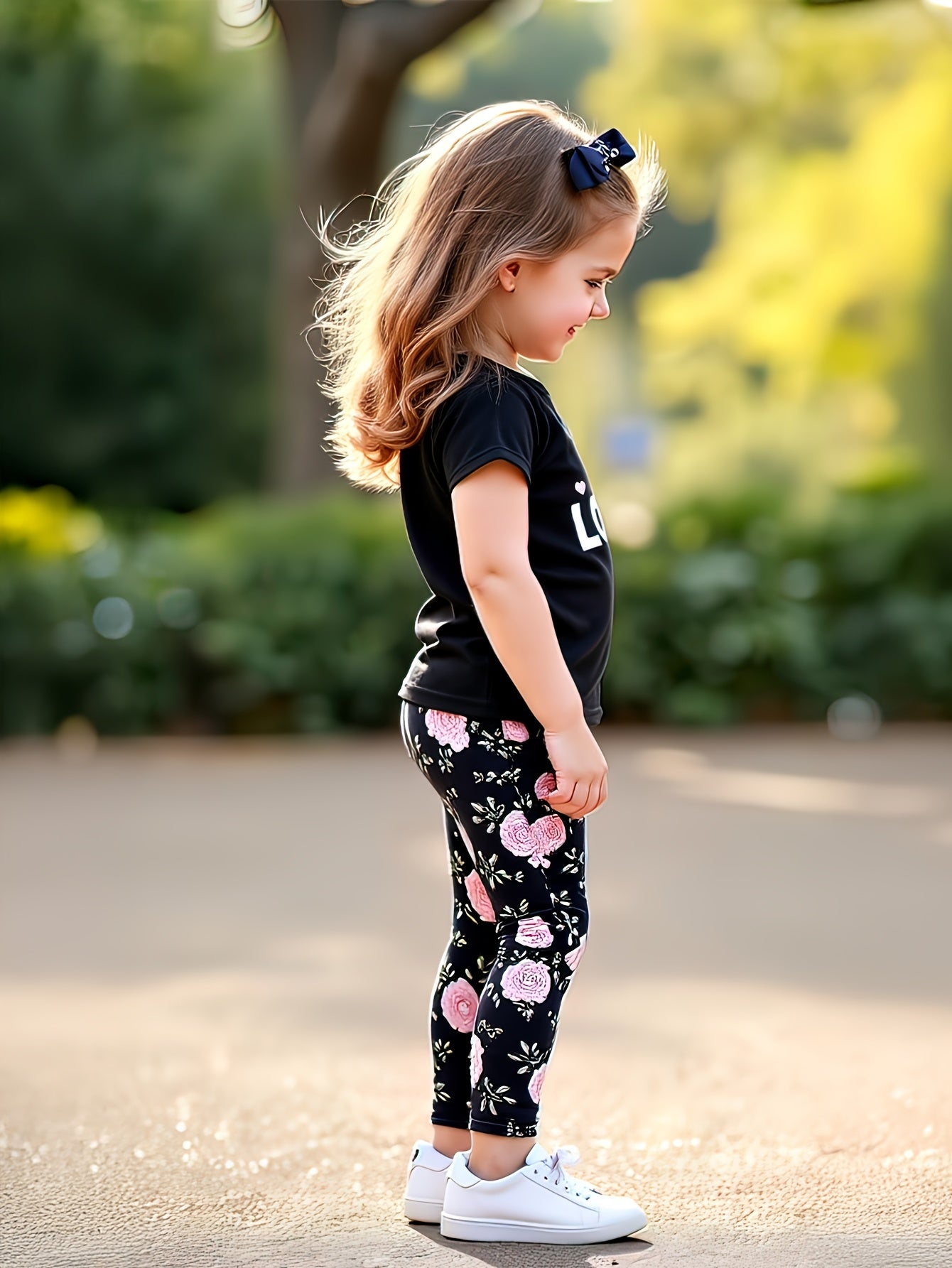 2pcs Simple Summer Girls Fashion Outfit