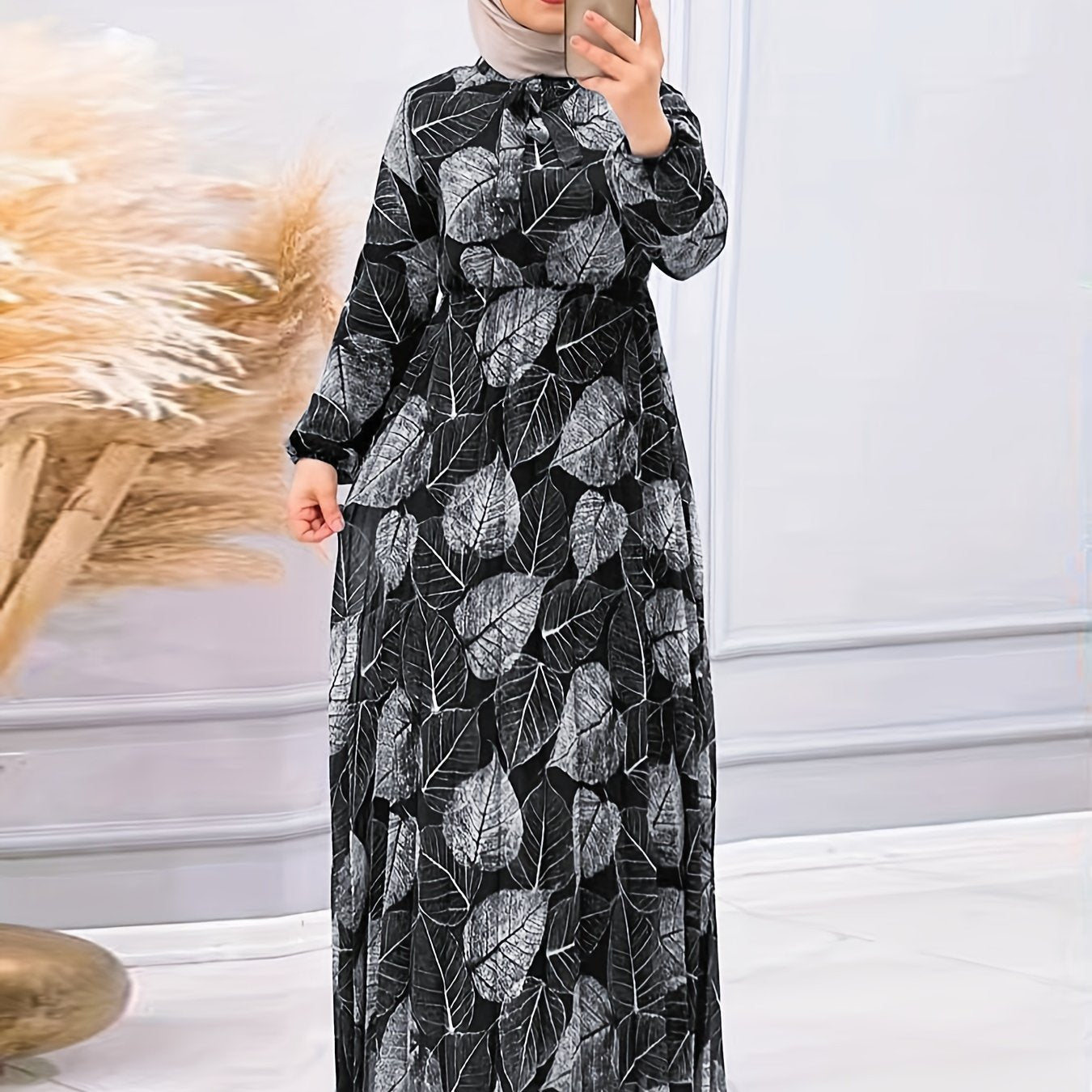 Print Women's Middle Eastern Muslim Dress