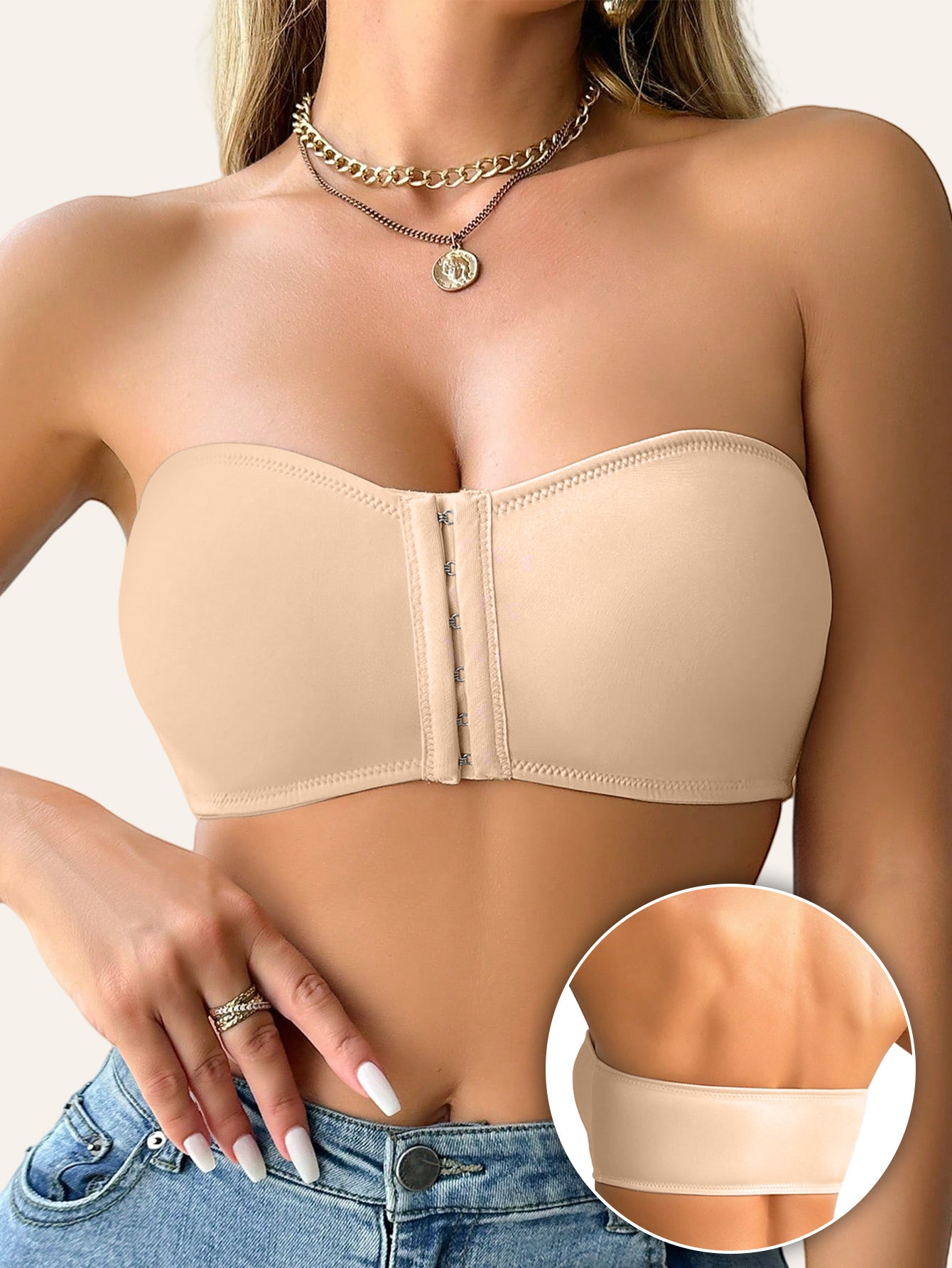 Soft 1pc Women's Strapless T-Shirt Bra