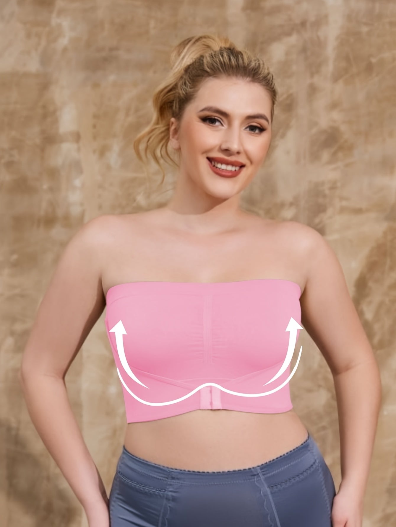 ZIMI COLLECTION Women'S Plus Size Adjustable Front Closure Wireless Sports Bra - Breathable, Seamless, Comfort Fit with Removable Pads for